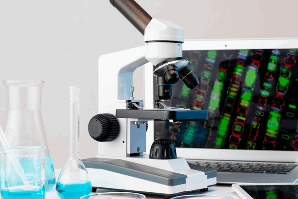 Lab instrument calibration.