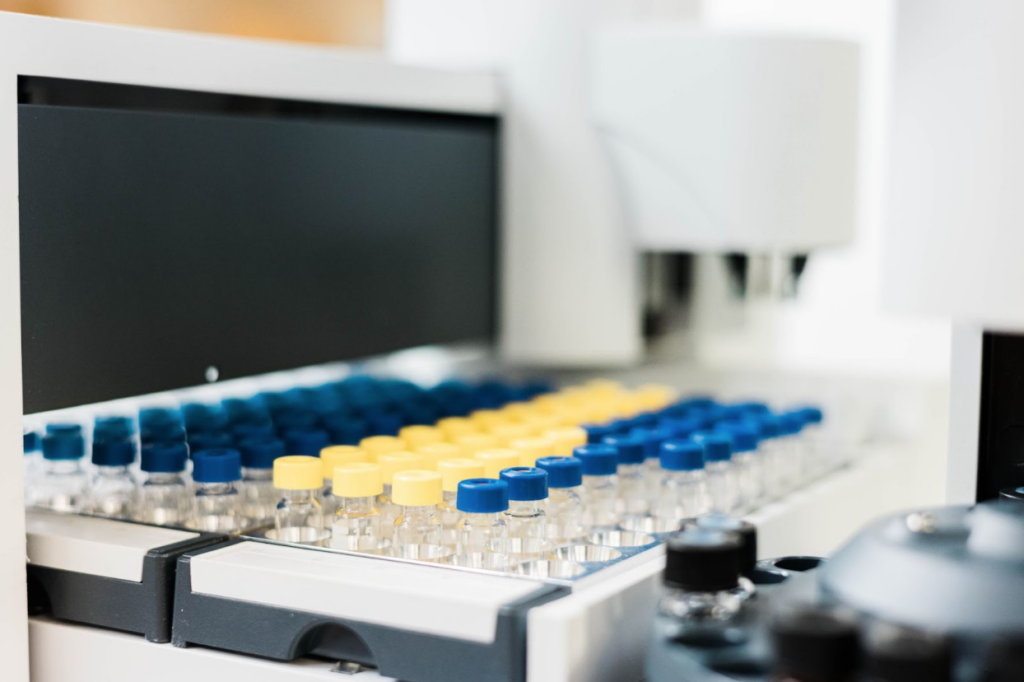 Laboratory samples ready to be examined.